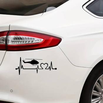 Sticker creativ Helicopter heartbeat life line