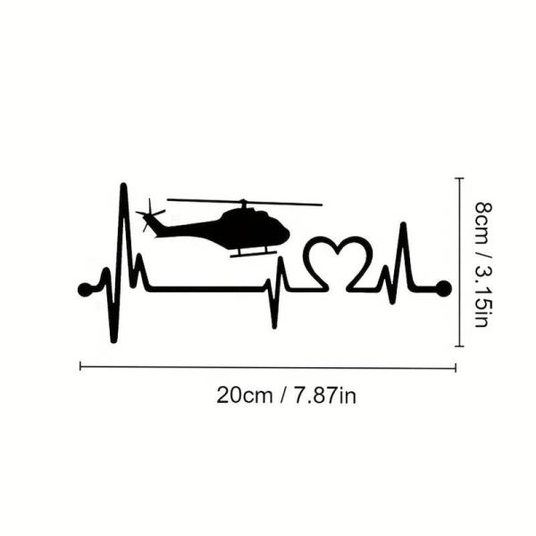 Sticker creativ Helicopter heartbeat life line