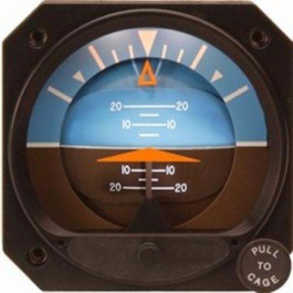 Mid-Continent Attitude Indicator  Electric 4300-413, 10–32 VDC, Rotating roll dial