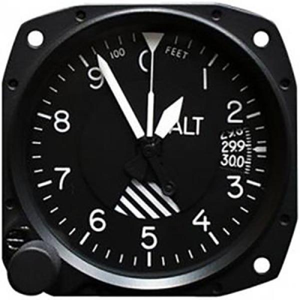 United Altimeter 5934PM-3A.84 3 1/8" Millibar, Alt Warning, 0-20'000ft TSO'D