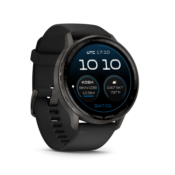 Garmin D2 Air X15, Slate with Black Silicone Band